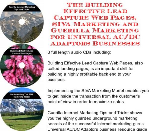 The Guerilla Marketing, Building Effective Lead Capture Web Pages, SIVA Marketing for Universal AC/DC Adaptors Businesses