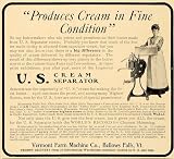 1906 Ad Cream Separator Butter Vermont Farm Machine - Original Print Ad