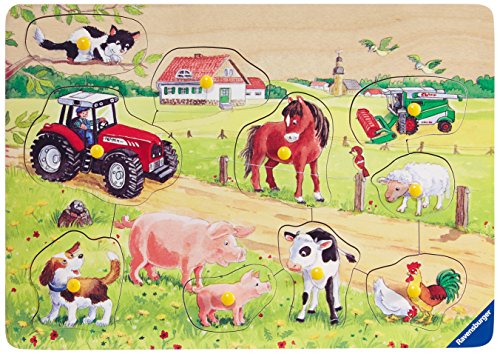 Imagen principal de Ravensburger - Animales de la granja, puzzle de 10 piezas de madera (03636 3)