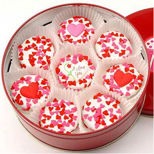 TIN OF 16 OREO'S White Chocolate Valentine's Day Assortment by I'm Sorry Chocolates