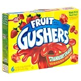 Fruit Gushers Fruit Snacks, Strawberry Splash, 6-Count Pouches (Pack of 12)