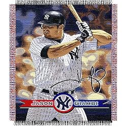 Jason Giambi #25 New York Yankees MLB Woven Tapestry Throw Blanket (48x60")"
