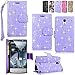 Cellularvilla Sharp Aquos Crystal Pu Leather Wallet Card Flip Open Pocket Case Cover Pouch for Sharp Aquos Crystal 306SH (Purple Glitter)