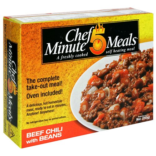 Chef 5 Minute Meals Beef Chili with Beans (Pack of 6) by Chef 5 Minute Meals