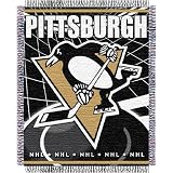 Pittsburgh Penguins NHL Triple Woven Jacquard Throw (019 Series) (48