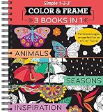 Color & Frame Coloring Book - 3 in 1 - Animals, Seasons & Inspiration