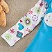 VIKITA Girls Cotton Flower Long Sleeve Casual Dress F5061BLUE 5-6 Years