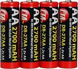 CTA Digital AA NiMH Batteries (DB-27AA) 2700mAH Re