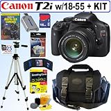 Canon EOS Rebel T2i 18 MP CMOS APS-C Digital SLR Camera with EF-S 18-55mm f ....