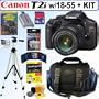 Canon EOS Rebel T2i 18 MP CMOS APS-C Digital SLR Camera with EF-S 18-55mm f/3.5-5.6 IS Lens + 16GB Deluxe Accessory Kit