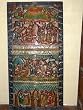 Story of Ramayana Mutilocored Handcarved Wooden India Door Wall Panel with Beautiful Patina and Intricate Detailing 72"