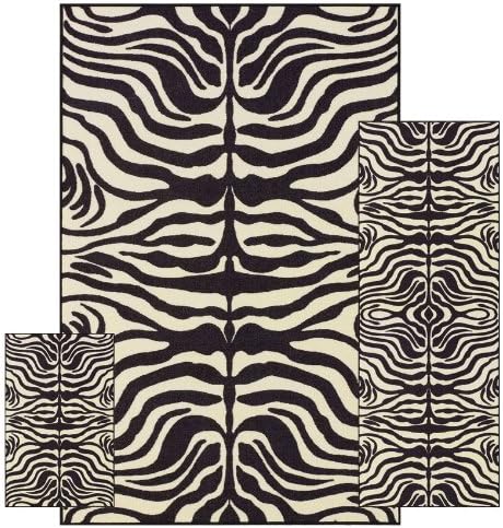 Dalyn Rug Zebra 3-Piece Nylon Area Rug Set