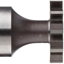 Niagara Cutter B555 Straight Tooth Shank Type Keyseat Cutter, High Speed Steel, Uncoated (Bright), Round Shank, 5/8" Cutter Diameter, 10 Tooth, 1/8" Width