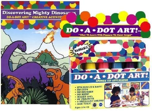 Do A Dot Art Marker Rainbow 6-pack Activity Book Gift Set - Dinosaurs by DOTART