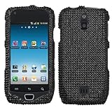 Rhinestones Protector Case for Samsung Exhibit 4G T759, Black Full Diamond