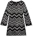 Amy Byer Girls' Big Print Missoni Bell Sleeve Sweater Knit Dress