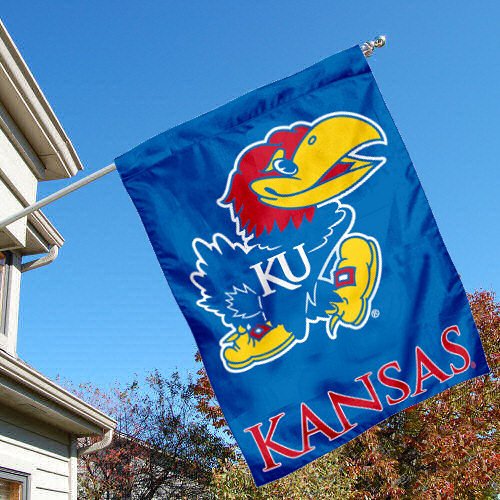 University of Kansas Jayhawks House Flag