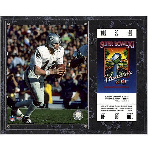 Mounted Memories Oakland Raiders Super Bowl XI Ken Stabler Plaque with Replica Ticket