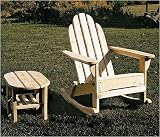 Old Adirondack 80195 Adirondack Rocker with Side Table 801, 95