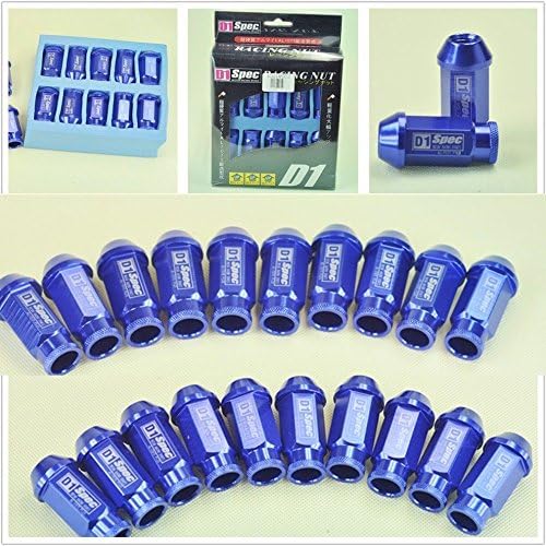 favoyork 20PCS Blue Racing Sports Wheel Lug Nuts M12 x1.25MM Fit For Nissan Suzuki