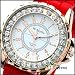 New Silicone Crystal Sport Men Woman Wrist Watch Boy Gold Case RED
