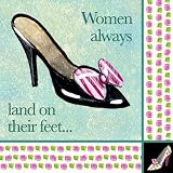 Women Always Land on Their Feet Cocktail Napkin Shoes Cocktail Napkin