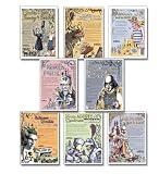 Famous Author Mini Educational Laminated Poster Series. English Literature Art Prints. Featuring: Toni Morrision, Sylvia Plath, Emily Dickinson, Edgar Allan Poe, J.D. Salinger, William Shakespeare, more