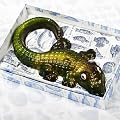 Hand-Painted Dark Chocolate Crocodile 'Croco Leaky'