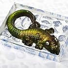 Hand-Painted Dark Chocolate Crocodile 'Croco Leaky'