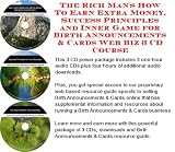 The Ultimate How To Earn Extra Money, Marketing and Success Principles for Birth Announcements & Cards Internet Businesses 3 CD Power Pack