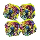 DENY Designs 4-Piece Dean Russo Hey Bulldog Coaster Set