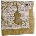 Music Concerto Notes and Violin Baroque Napkins Pack Luncheon Size 6.5 by 6.5 inches, pack of 20