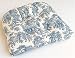 Blue Toile Chair Pad