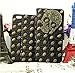 Retro Cool Punk Skull Studs Wallet Crocodile Pu Leather Cover Case for Iphone 6 (4.7 inches)