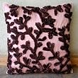 Blush - Throw Pillow Covers - Silk Pillow Cover with Satin Ribbon Embroidery