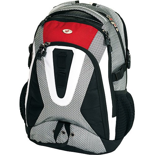 Swiss Backpack Swiss Gear Bern Midsized Hiking Pack (Grey/Black/Red/White)
