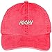 Trendy Apparel Shop Mami Embroidered Washed Cotton Adjustable Cap - Red