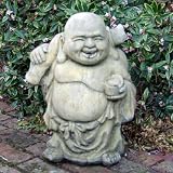 Large Garden Sculptures - Stone Roaming Buddha Statue