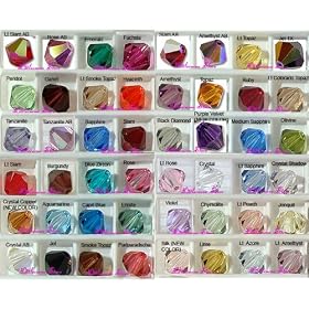 Wholesale lot 500 Bicone 4mm Swarovski 5301 Crystal Beads 25 colors