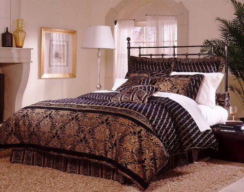 14 pc King Size Bedding Bed in a Bag Set - Southern Textiles Diamonte Elite Super Pack