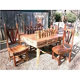 Teak Wood Hill Country Chess Table Medium