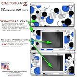 Nintendo DS Lite Lots Of Dots Blue on White WraptorSkinz TM Skin Kit by TuneTattooz TM