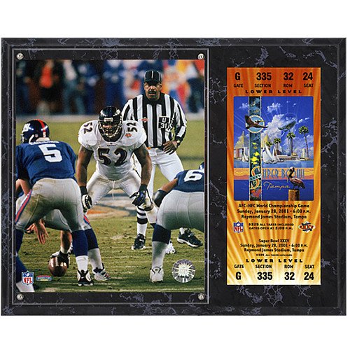 Mounted Memories Baltimore Ravens Super Bowl XXXV Ray Lewis Plaque with Replica Ticket