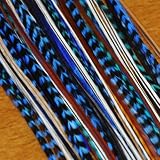 7"-12" Blue Suede Shoes Feather Hair Extension 7 Feathers