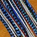 7"-12" Clip in Blue Suede Shoes Feather Hair Extension 7 Feathers