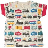 (ショコラ) chocola 機関車プリント半袖Tシャツ 80 サックス