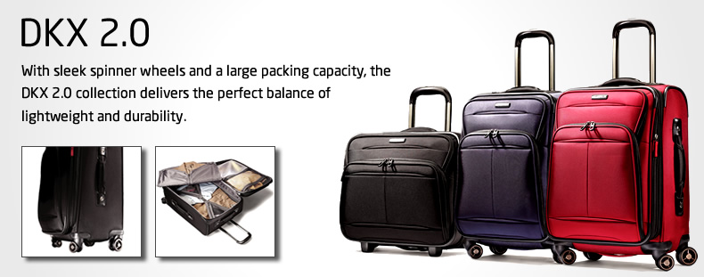 DKX 2.0 - With sleek spinner wheels and a large packing capacity, the DKX 2.0 collection delivers the perfect balance of lightweight and durability.