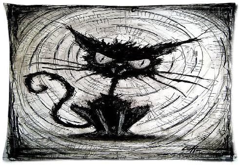 Dawndiy kitten and fall leaves Custom Pillowcase, kitten and fall leaves Zippered Pillow Case Cover Size 20*30 (one side)