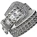 Gorgeous Rhinestone Studded White Belt