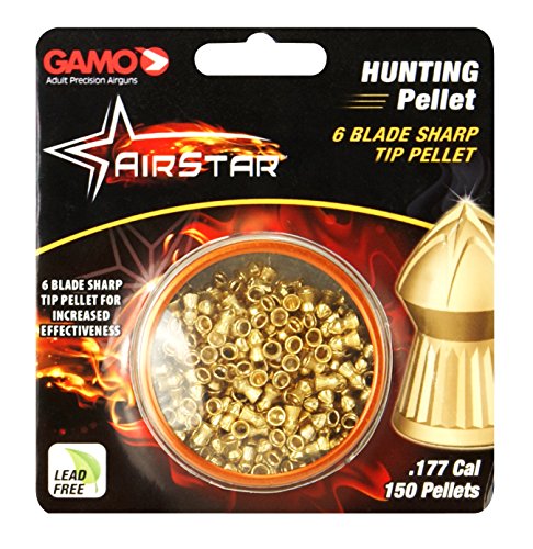 Gamo Outdoors AirStar 6 Blade Sharp Tip Hunting Pellet, .177 Caliber